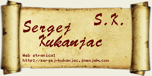 Sergej Kukanjac vizit kartica